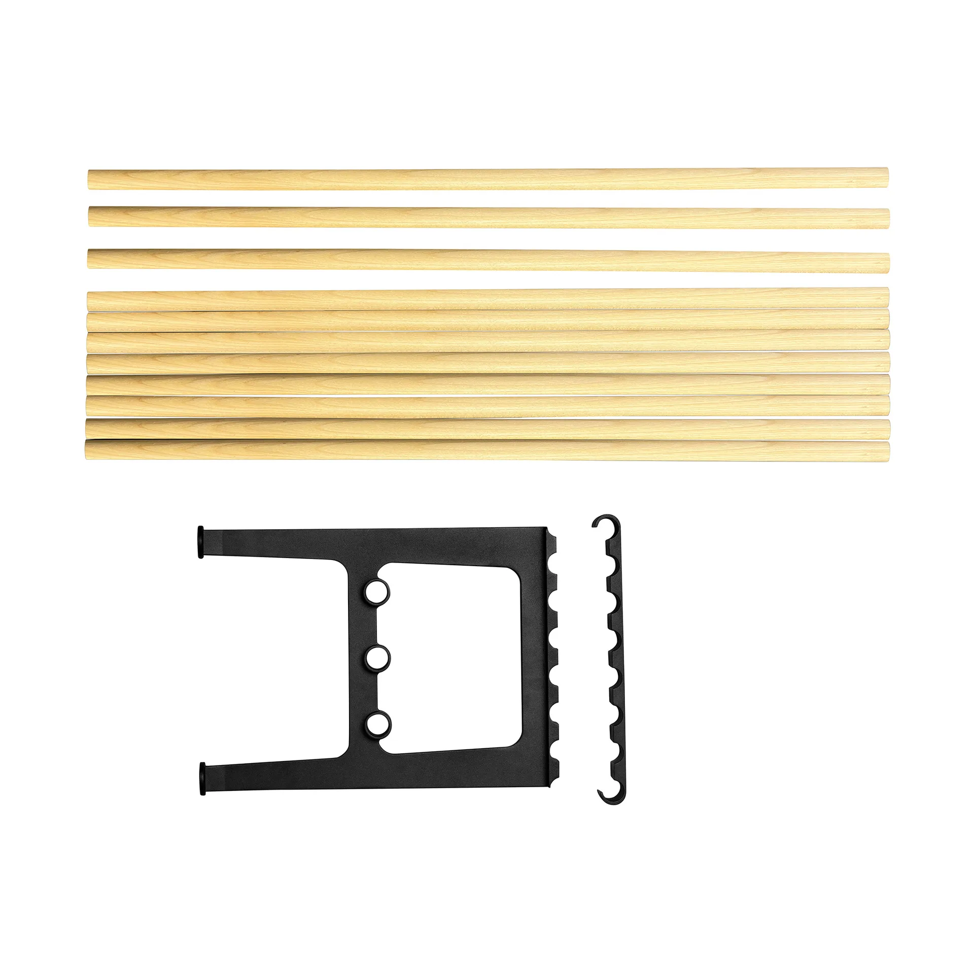 Nostalgi 长椅 extension 100 cm, Birch-黑色 Essem Design