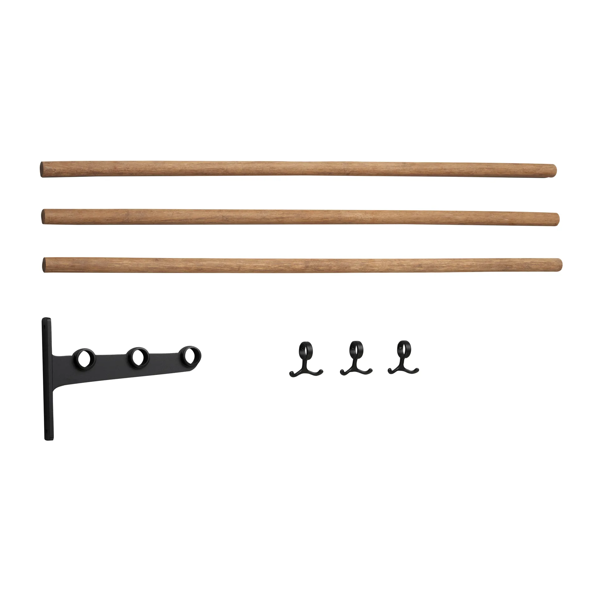 Nostalgi inbuilt hat rack, shoe rack, Bamboo-黑色 Essem Design