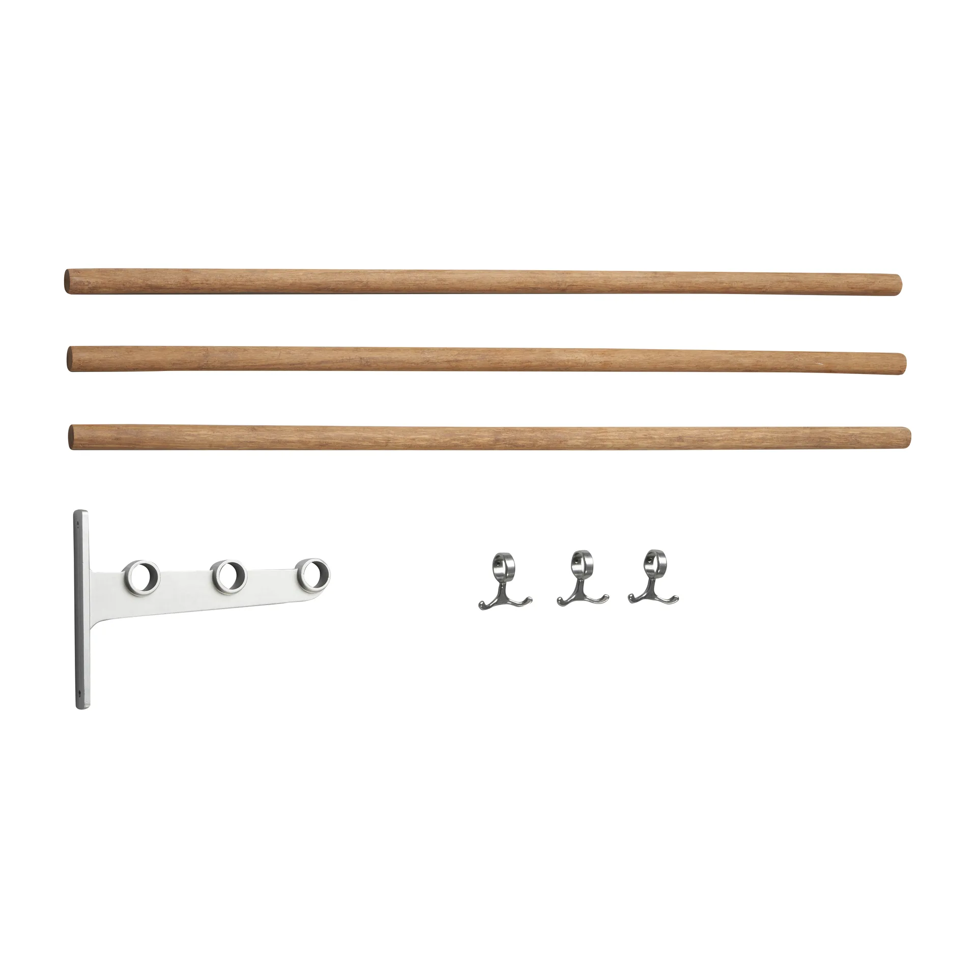 Nostalgi 嵌入式帽架鞋架, 竹制_铝色 Essem Design