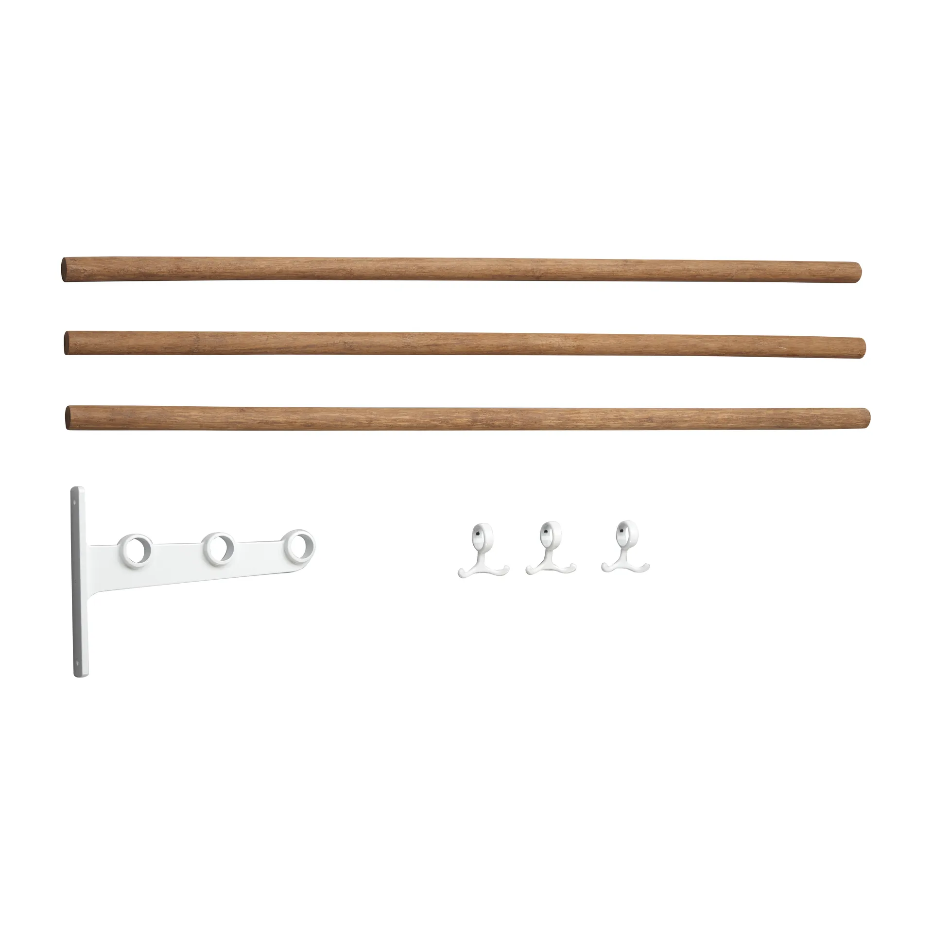 Nostalgi 嵌入式帽架鞋架, 竹制_白色 Essem Design