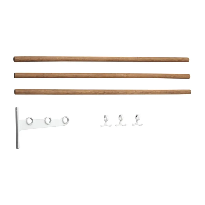 Nostalgi 嵌入式帽架鞋架 - 竹制_白色 - Essem Design