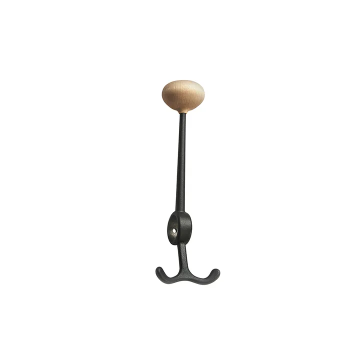 Oskar 挂钩 - 黑色_桦木把手 - Essem Design