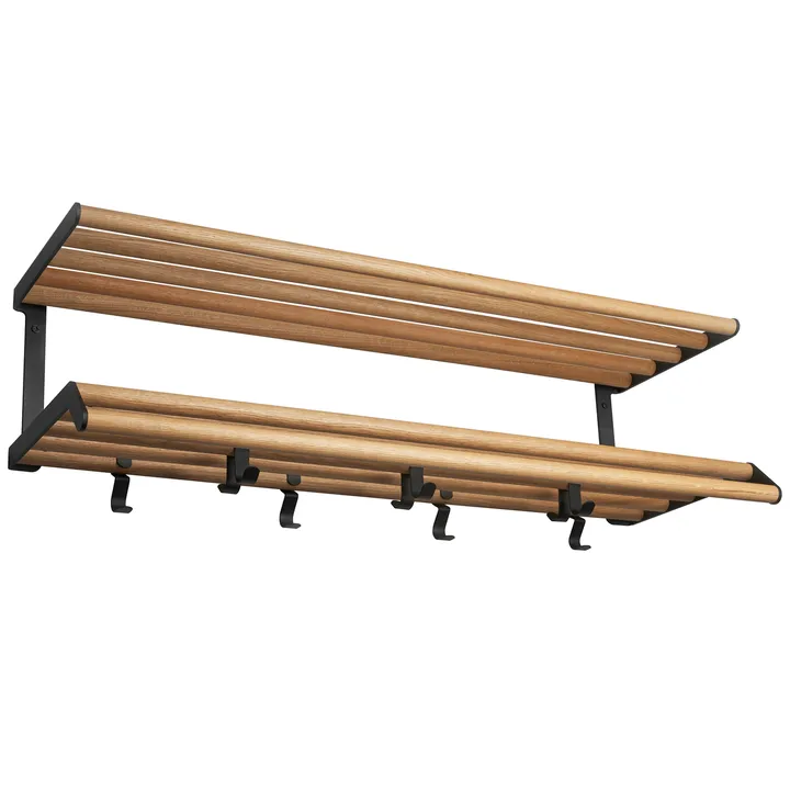 Tamburin 衣帽架100cm - 橡木_黑色 - Essem Design