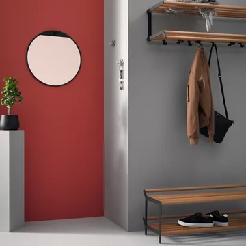 Tamburin 鞋架60cm - 橡木_黑色 - Essem Design