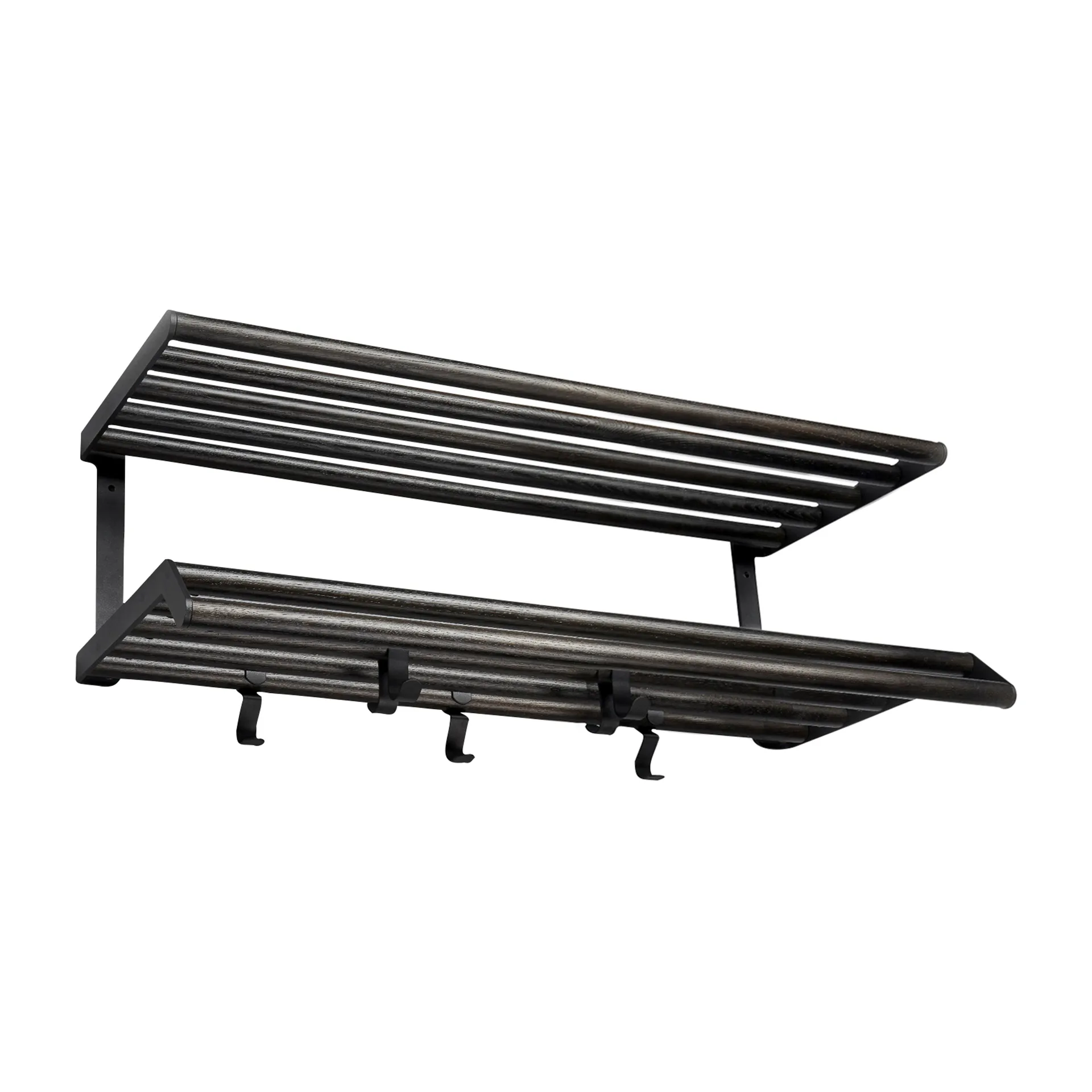 Tamburin hat shelf 60 cm, 黑色 oiled oak-黑色 Essem Design