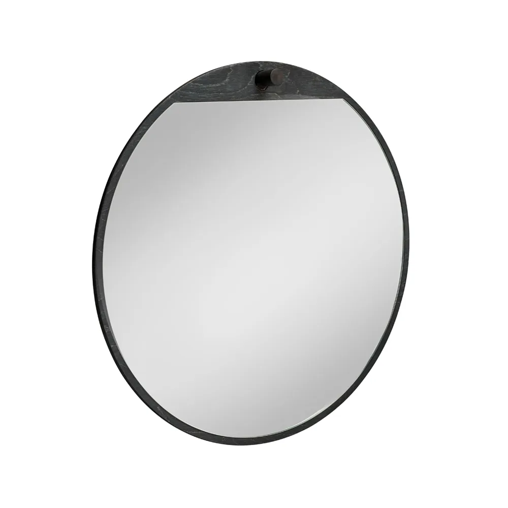 Tillbakablick round mirror, 黑色 Essem Design