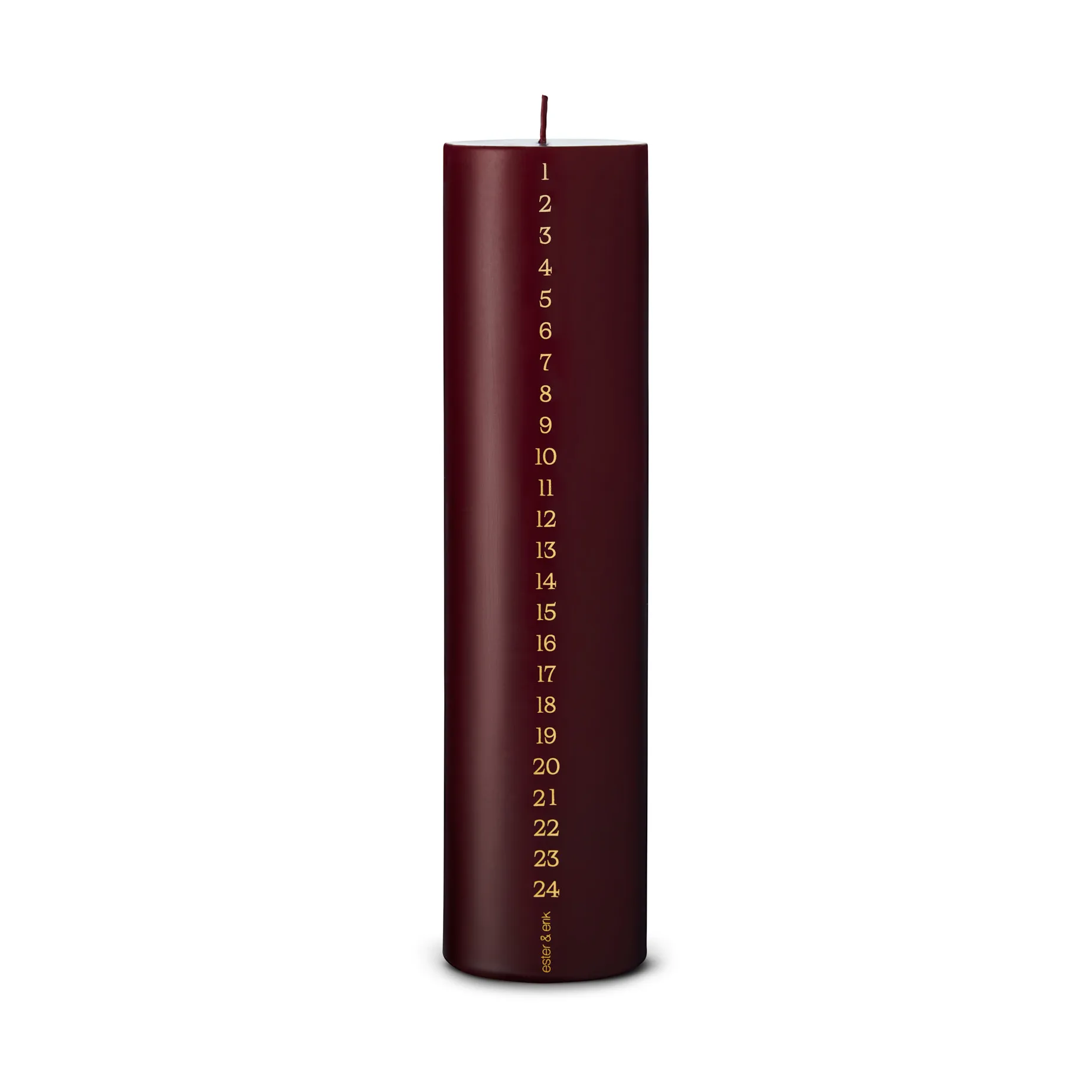 ester & erik advent 蜡烛 25 cm, 44/2 deep 酒红色 ester & erik
