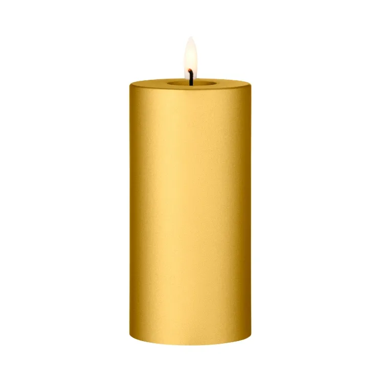 ester & erik LED柱形蜡烛, 90金属金色_15 cm ester & erik