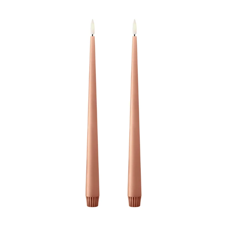 ester & erik LED锥形蜡烛2件装, 20玫瑰焦糖色_30 cm ester & erik