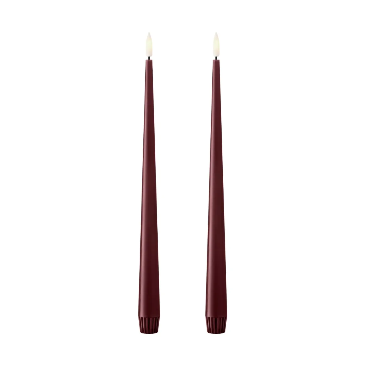 ester & erik LED锥形蜡烛2件装, 44/2深酒红色_30 cm ester & erik