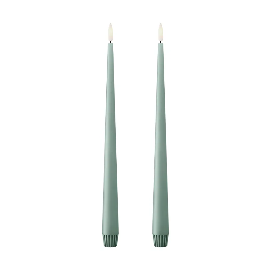 ester & erik LED锥形蜡烛2件装, 67玉石绿色_30 cm ester & erik
