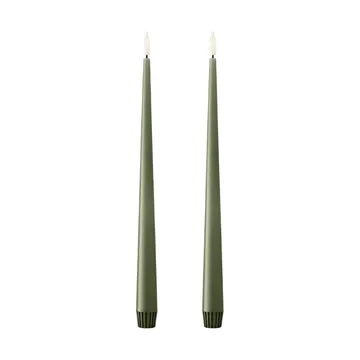 ester & erik LED锥形蜡烛2件装 - 70泥土绿色_30 cm - ester & erik