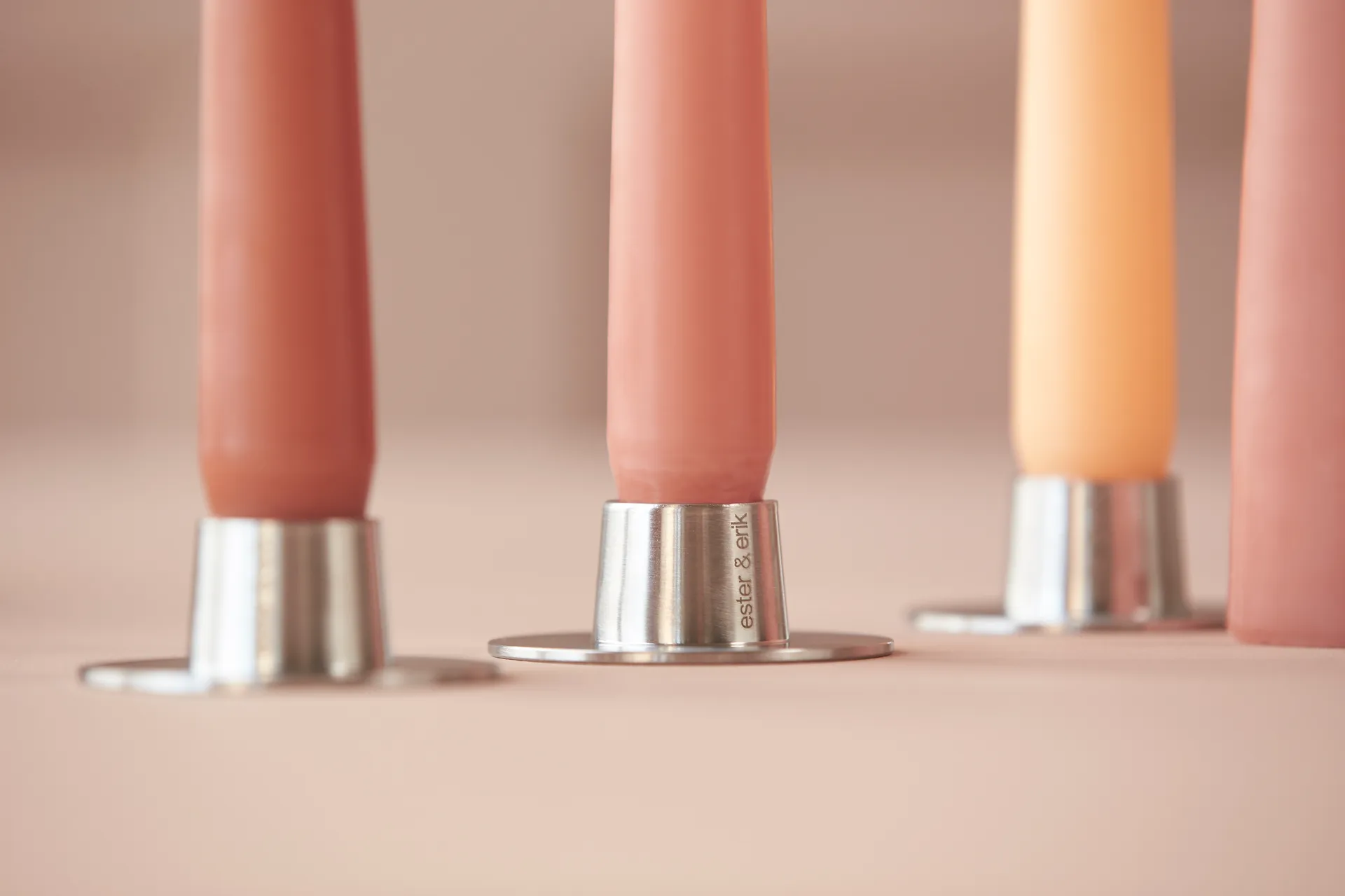 ester & erik 烛台 matte 两件套装, Matte 银色 ester & erik