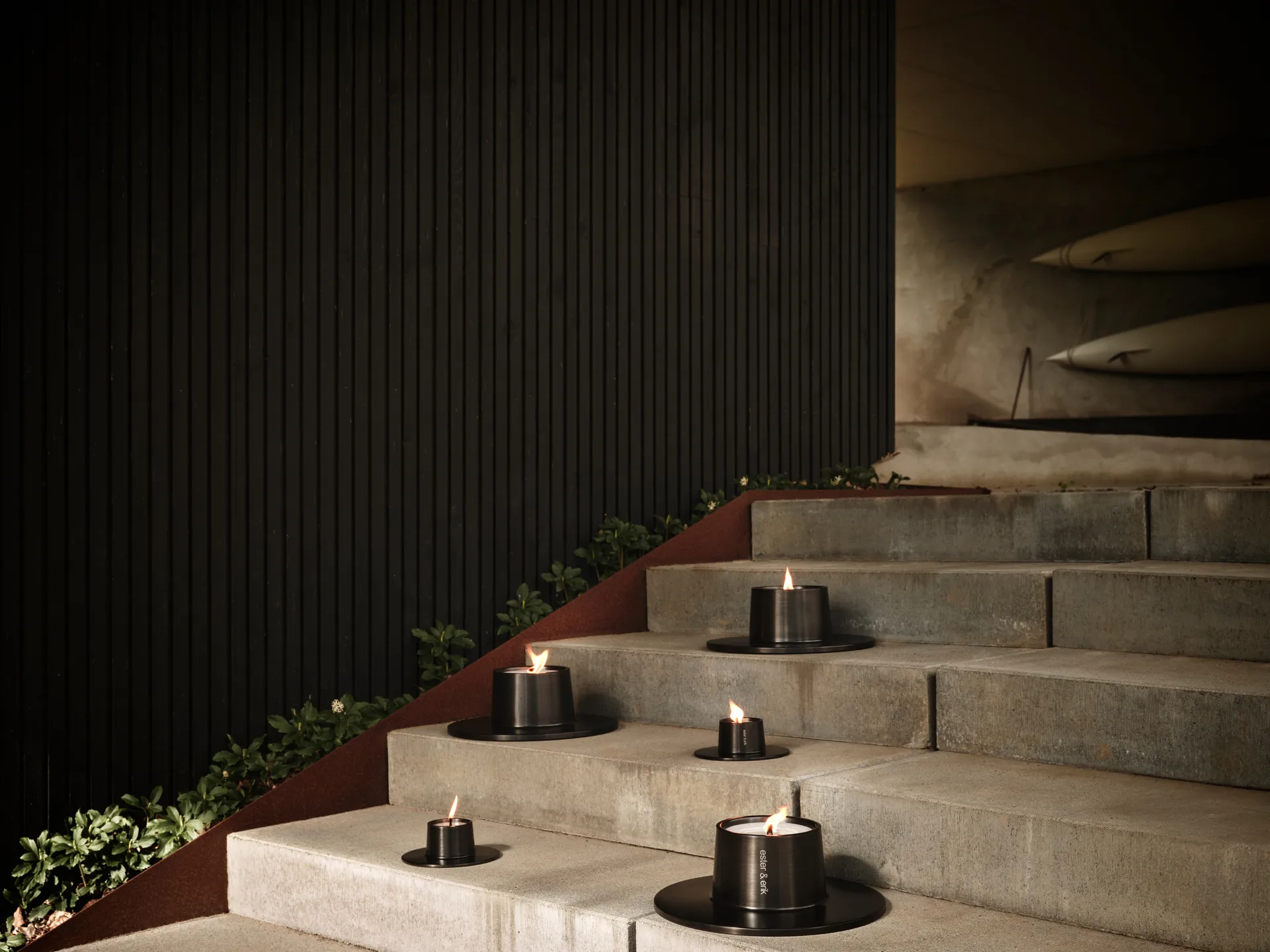 ester & erik outdoor 烛台 大 32.3 cm, 黑色 ester & erik