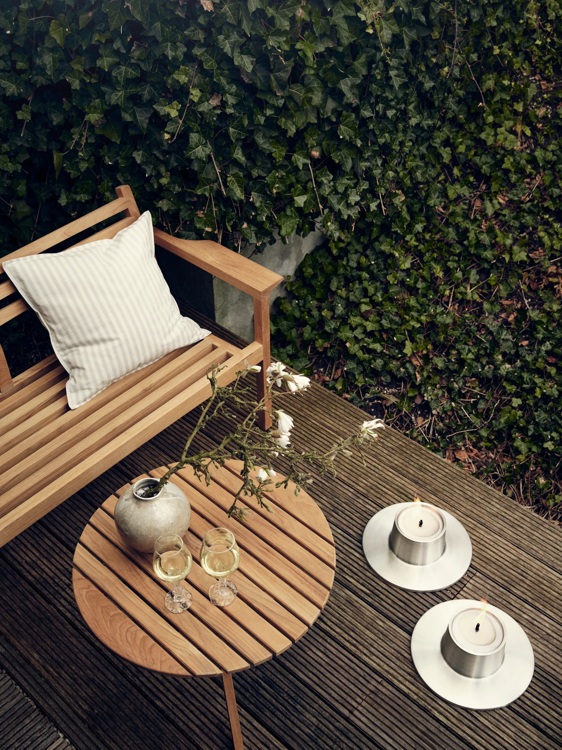 ester & erik outdoor 烛台 大 32.3 cm, 银色 ester & erik