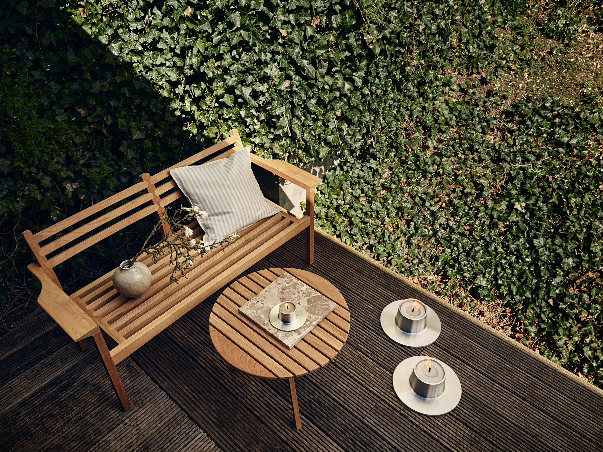 ester & erik outdoor 烛台 大 32.3 cm, 银色 ester & erik