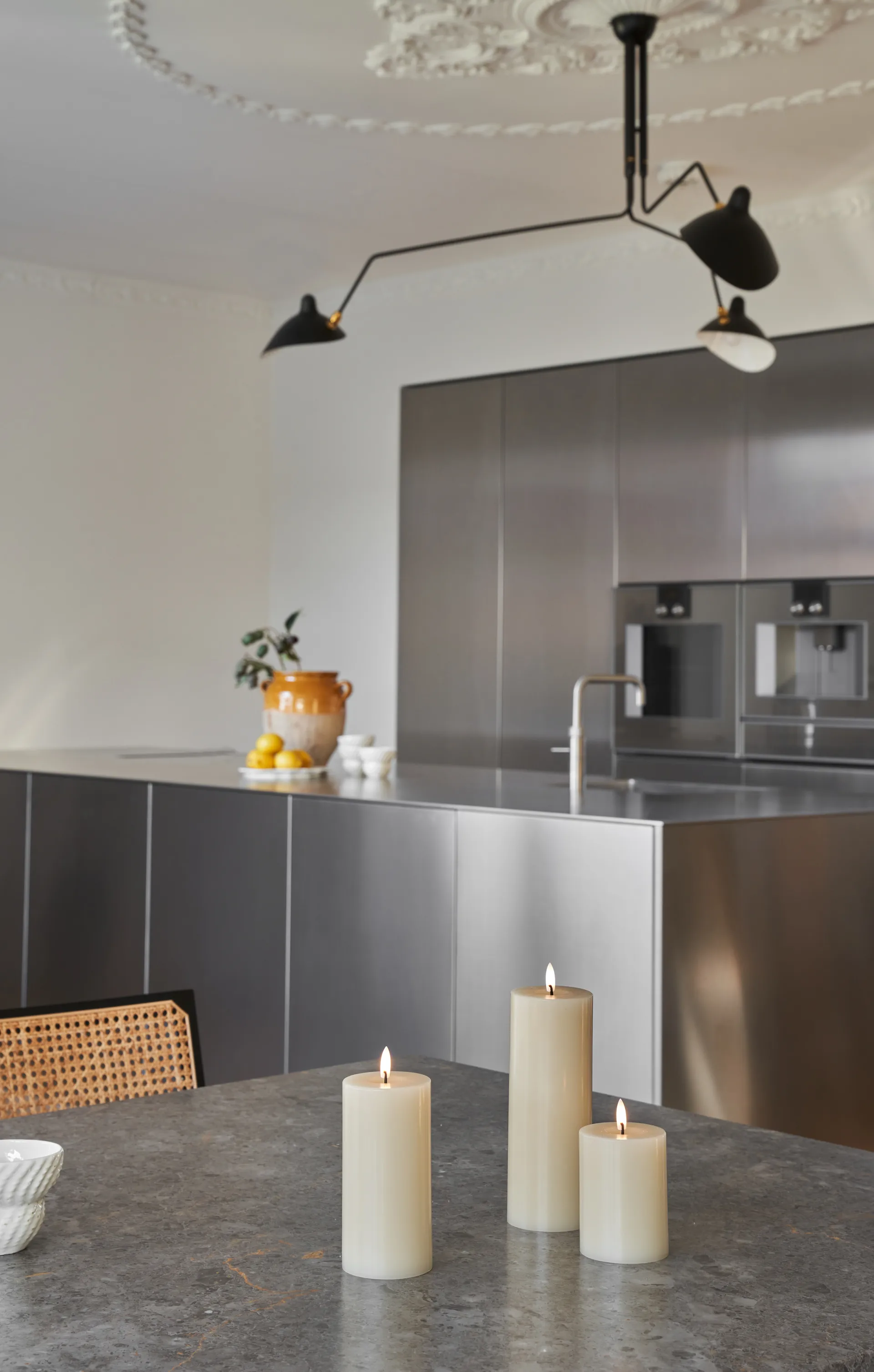 ester & erik pillar 蜡烛 LED, 14 Pale ginger, 10 cm ester & erik