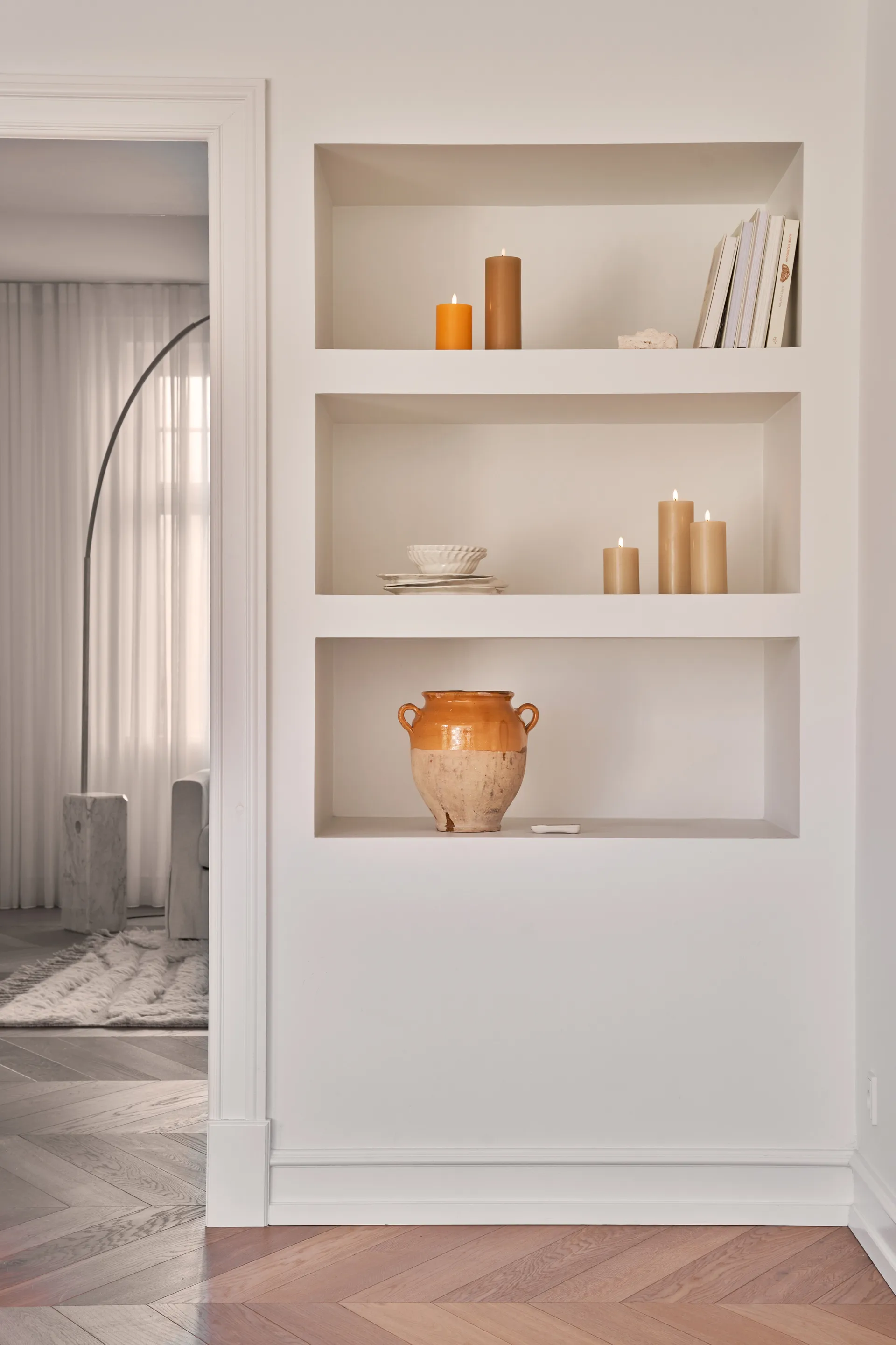 ester & erik pillar 蜡烛 LED, 14 Pale ginger, 10 cm ester & erik