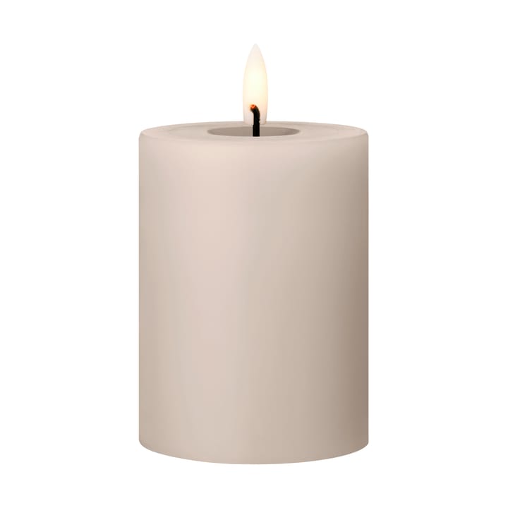 ester & erik pillar 蜡烛 LED - 22 Linen Grey, 10 cm - Ester & erik