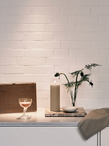 ester & erik pillar 蜡烛 LED - 22 Linen Grey, 20 cm - ester & erik