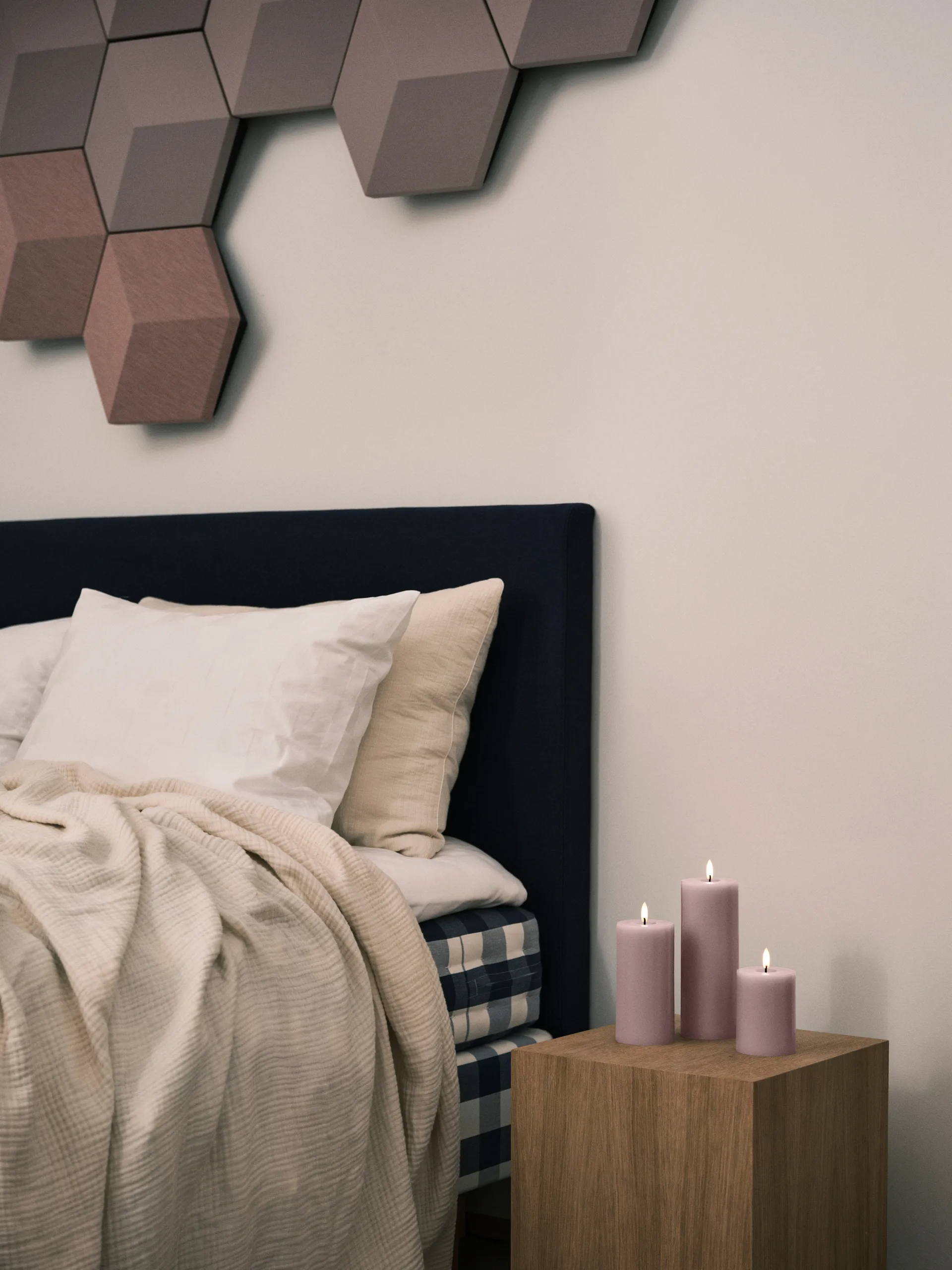 ester & erik pillar 蜡烛 LED, 52 Soft Rose, 10 cm ester & erik