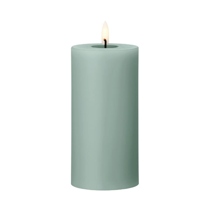 ester & erik pillar 蜡烛 LED - 67 Jade stone, 15 cm - Ester & erik