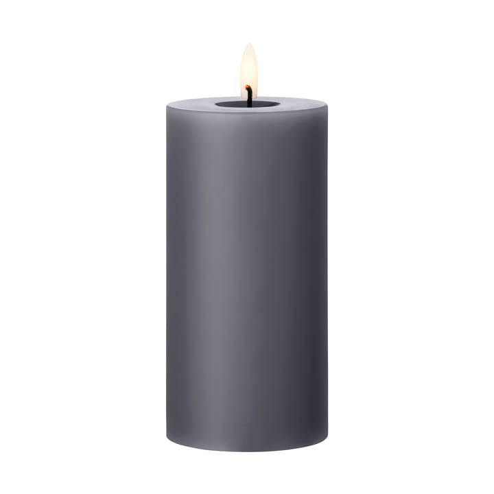 ester & erik pillar 蜡烛 LED - 74 Dark Slate, 15 cm - Ester & erik