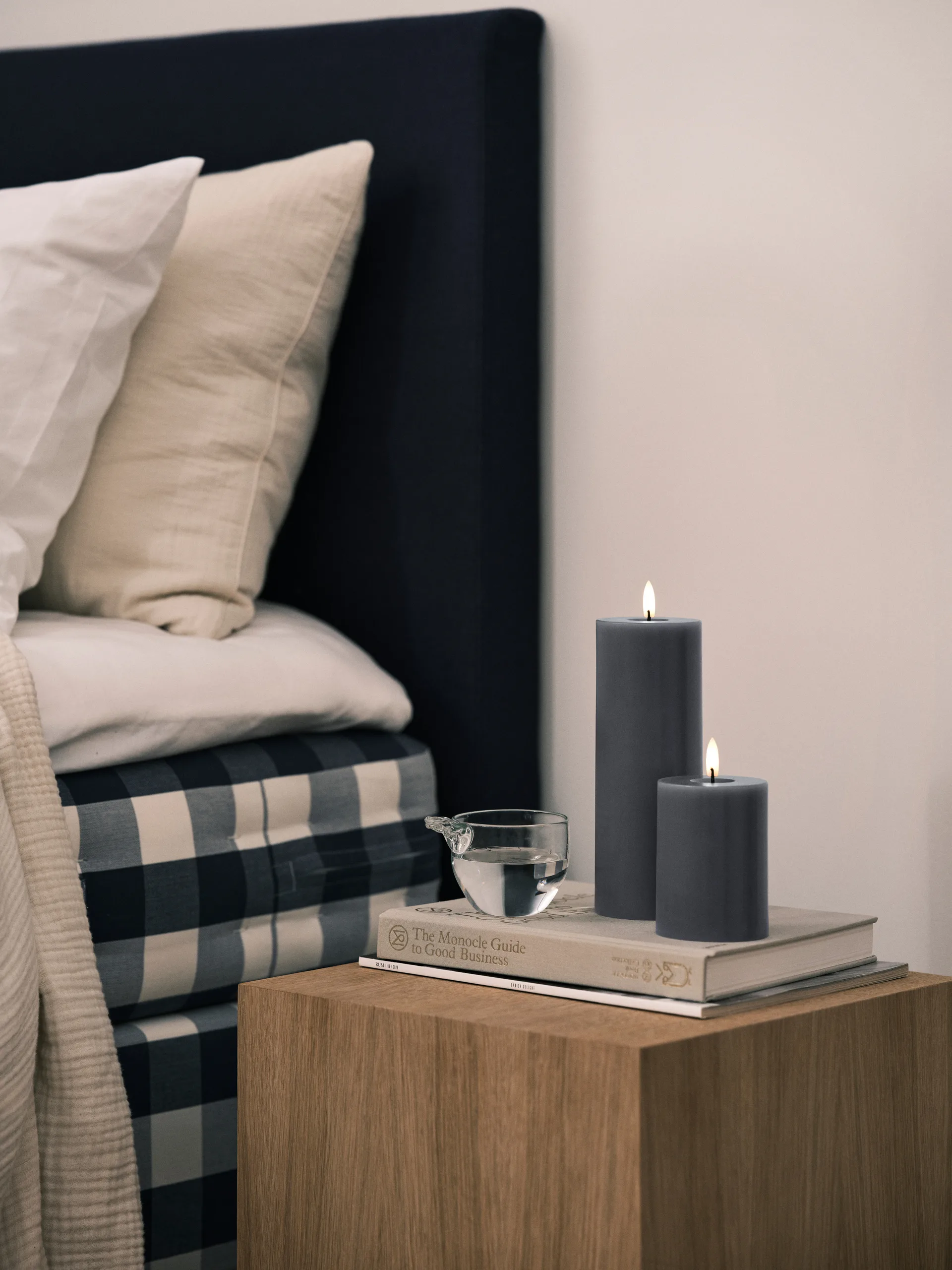 ester & erik pillar 蜡烛 LED, 74 Dark Slate, 20 cm ester & erik