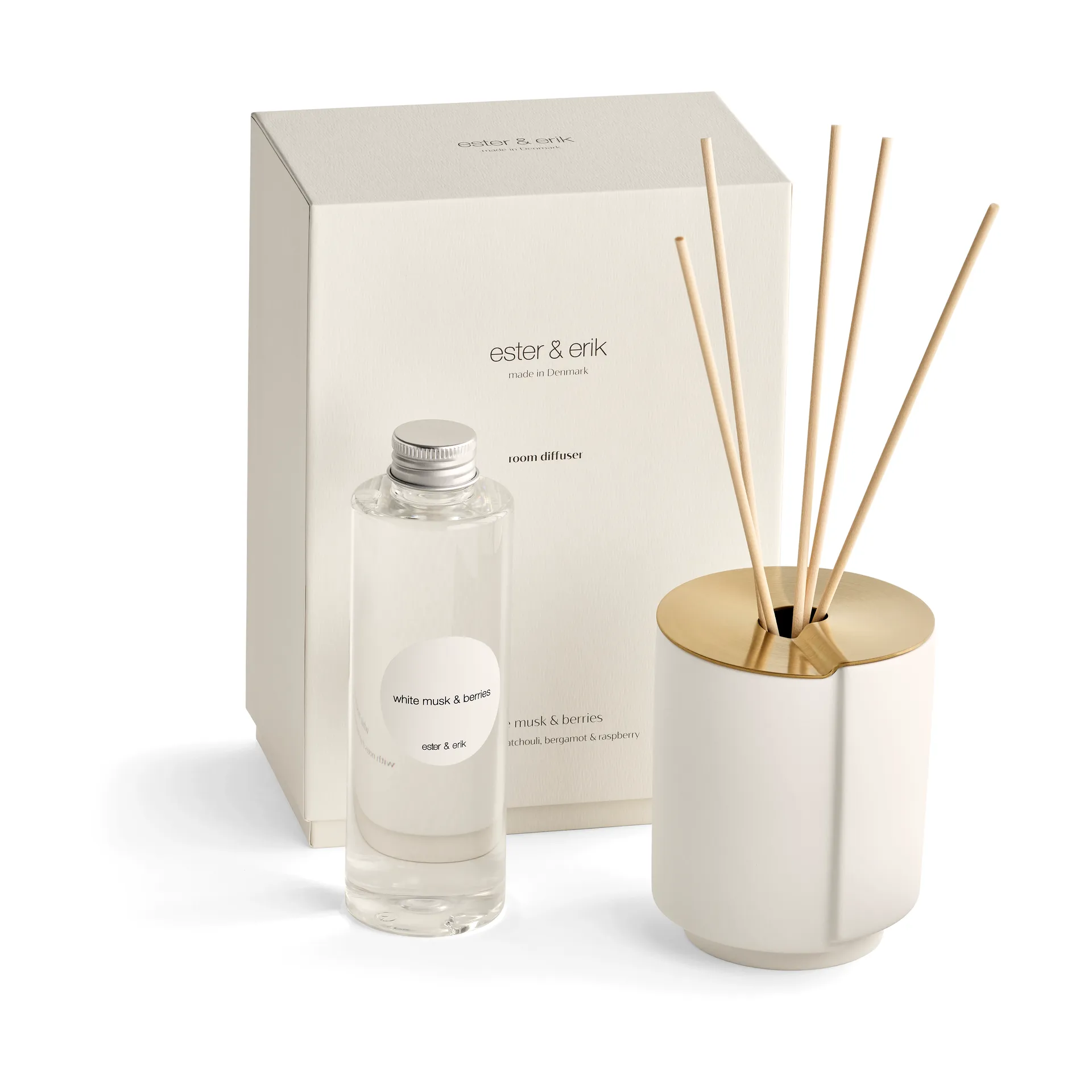 ester & erik scented sticks, 白色 musk & berries ester & erik