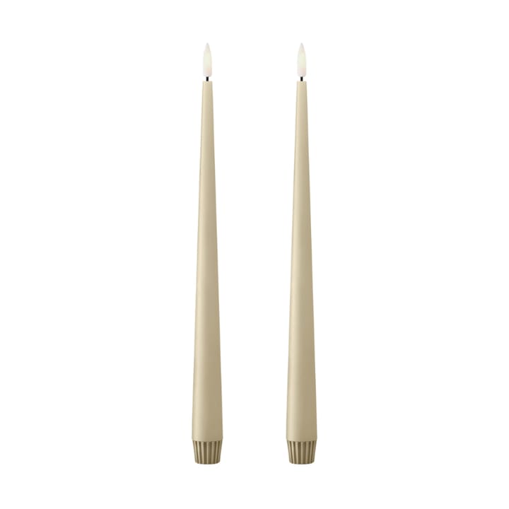 ester & erik taper 蜡烛 LED 两件套装 - 14 Pale ginger , 30 cm - Ester & erik