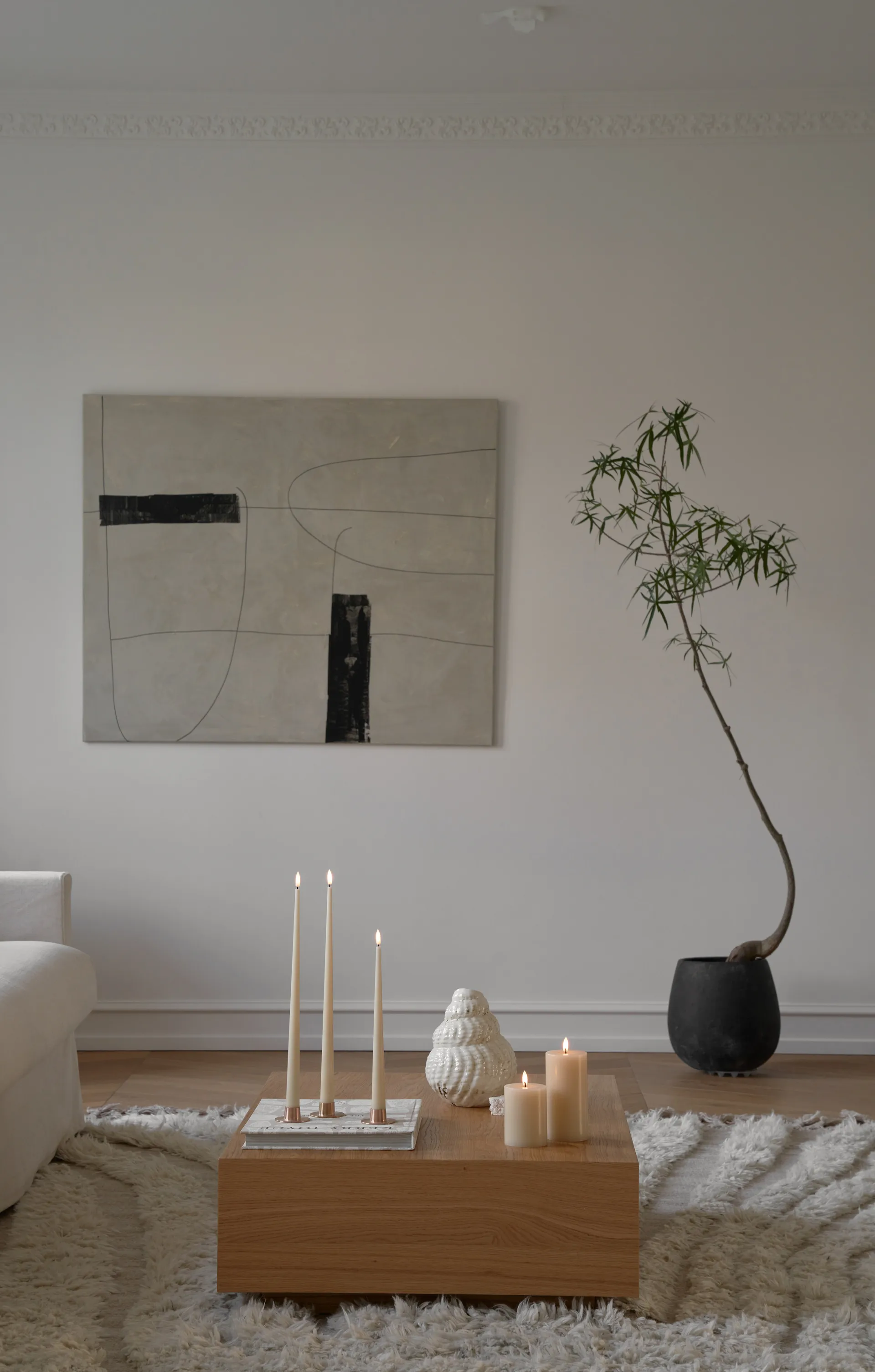 ester & erik taper 蜡烛 LED 两件套装, 14 Pale ginger , 30 cm ester & erik