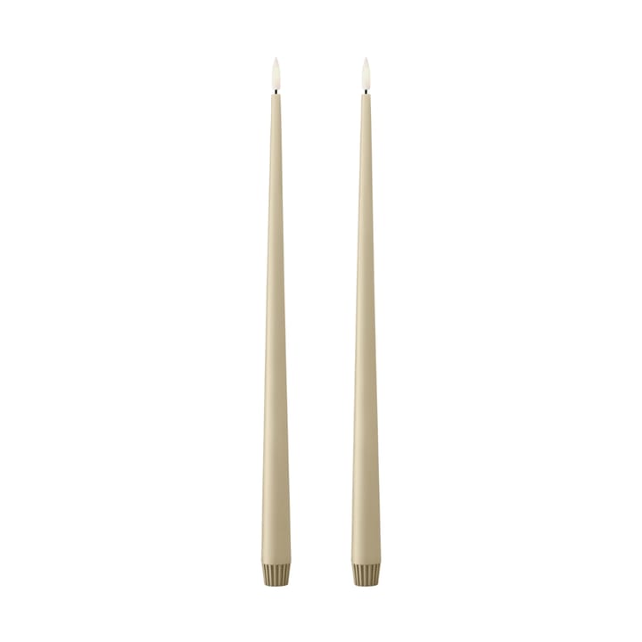 ester & erik taper 蜡烛 LED 两件套装 - 14 Pale ginger, 40 cm - Ester & erik