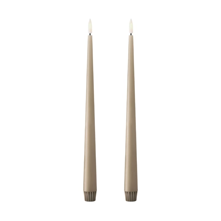 ester & erik taper 蜡烛 LED 两件套装 - 18 Nougat note , 30 cm - Ester & erik