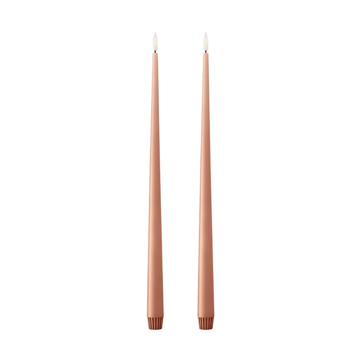 ester & erik taper 蜡烛 LED 两件套装 - 20 Rosy caramel, 40 cm - Ester & erik