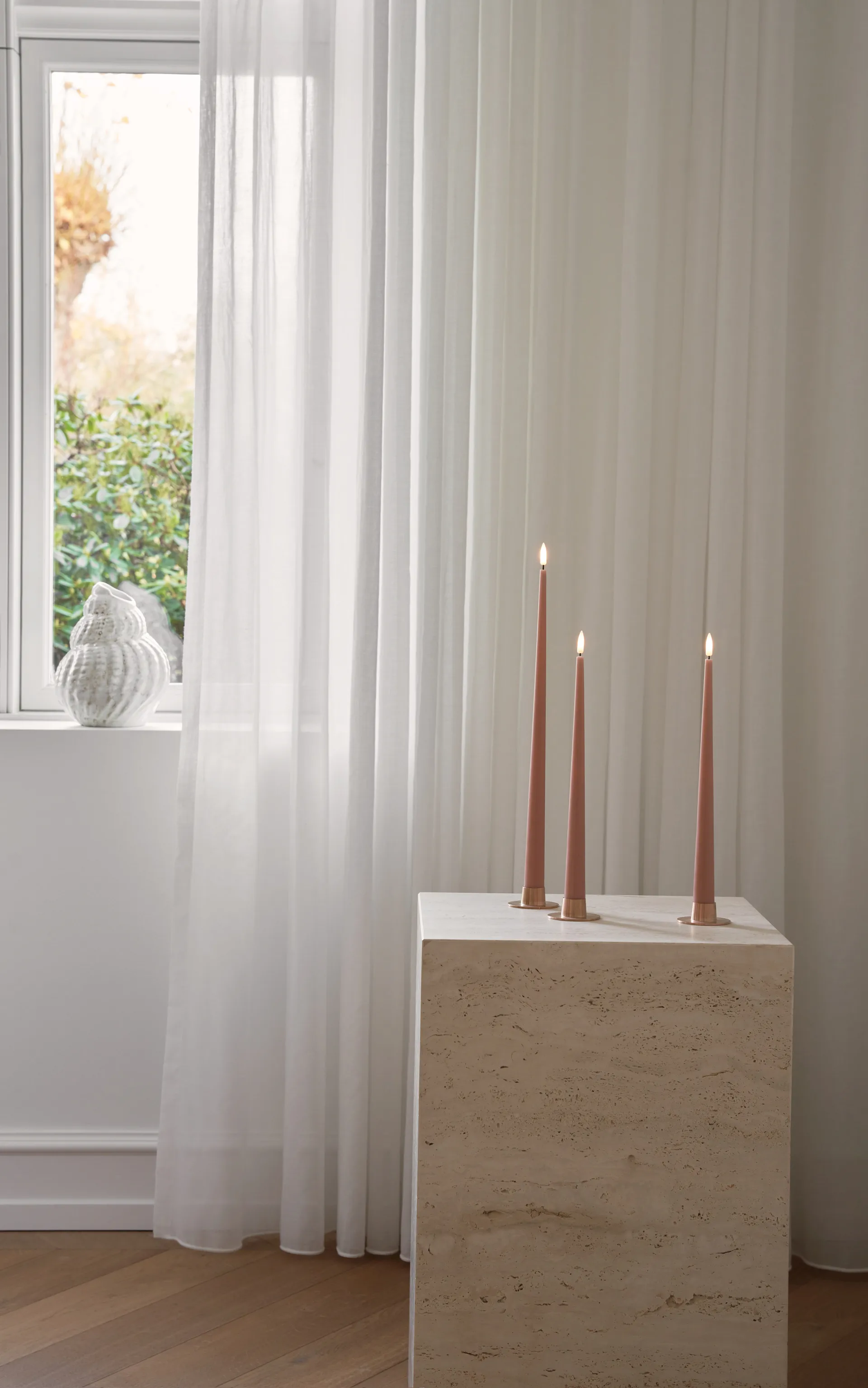 ester & erik taper 蜡烛 LED 两件套装, 20 Rosy caramel, 40 cm ester & erik