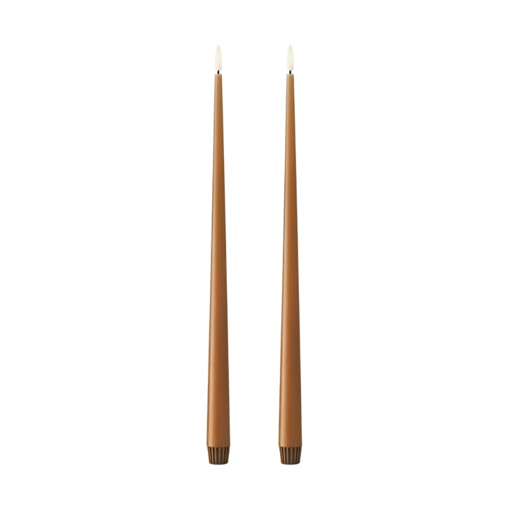 ester & erik taper 蜡烛 LED 两件套装 - 23 Raw Toffee, 40 cm - Ester & erik
