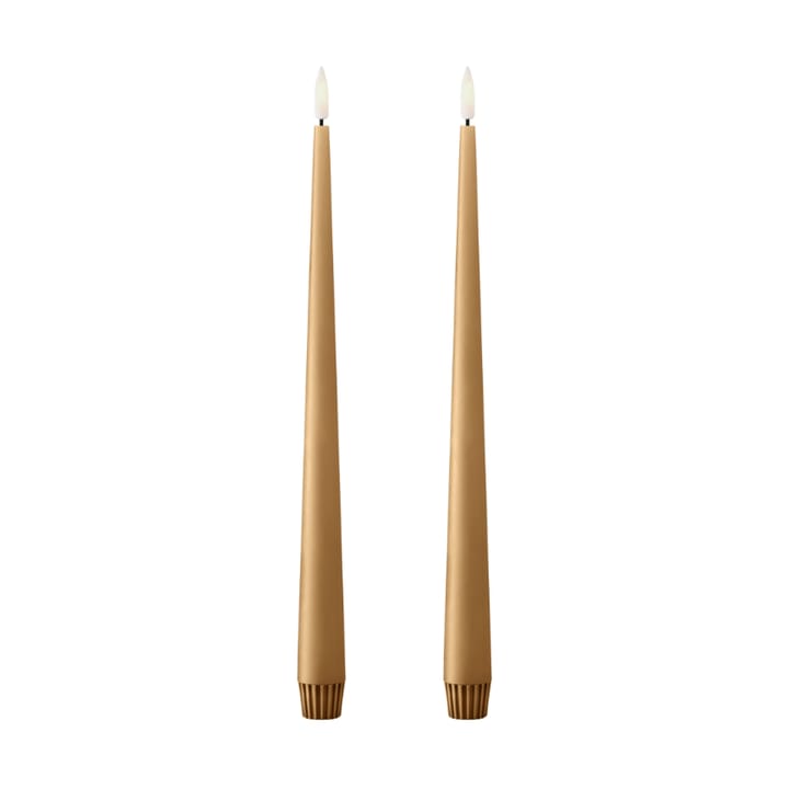 ester & erik taper 蜡烛 LED 两件套装 - 27 Almond butter , 30 cm - Ester & erik