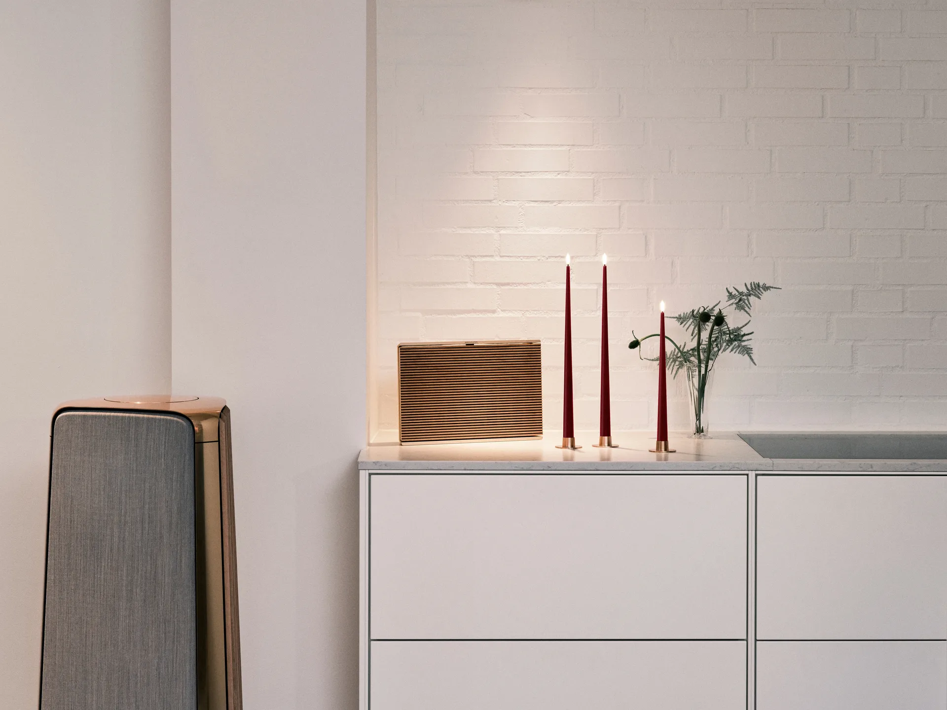 ester & erik taper 蜡烛 LED 两件套装, 44/2 Deep Wine , 30 cm ester & erik