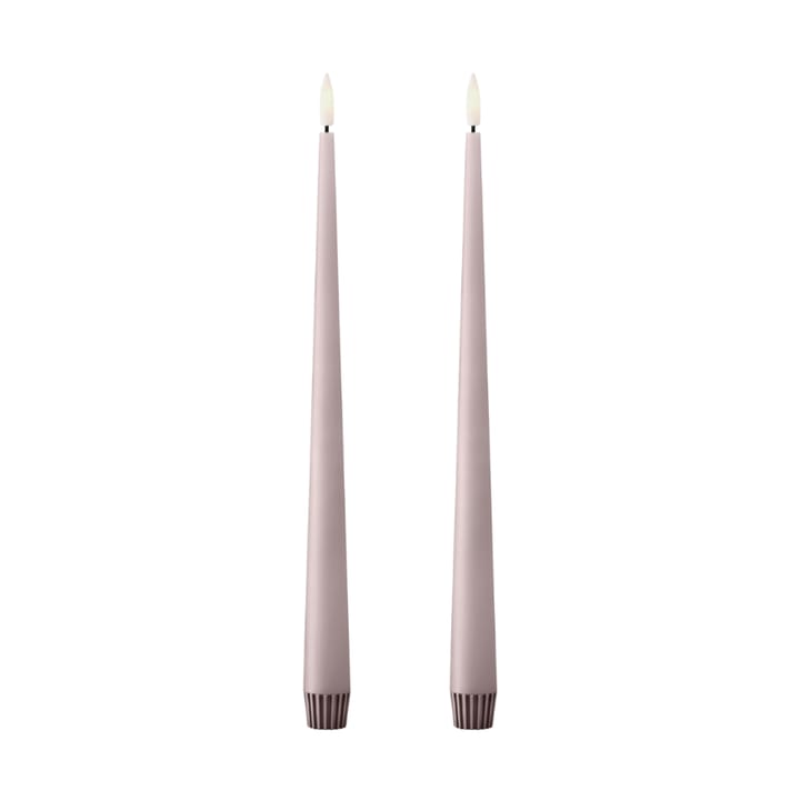 ester & erik taper 蜡烛 LED 两件套装 - 52 Soft Rose , 30 cm - Ester & erik