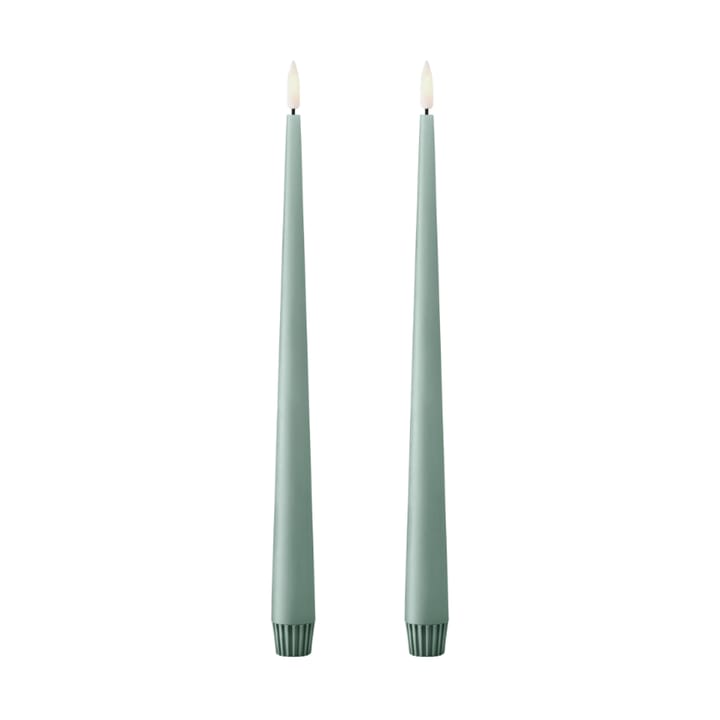 ester & erik taper 蜡烛 LED 两件套装 - 67 Jade stone , 30 cm - Ester & erik
