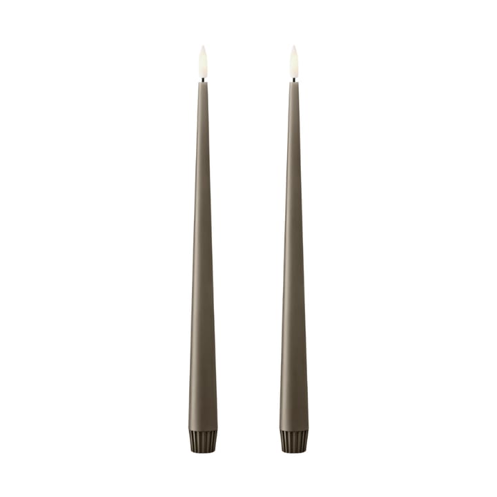 ester & erik taper 蜡烛 LED 两件套装 - 77 Caviar , 30 cm - Ester & erik