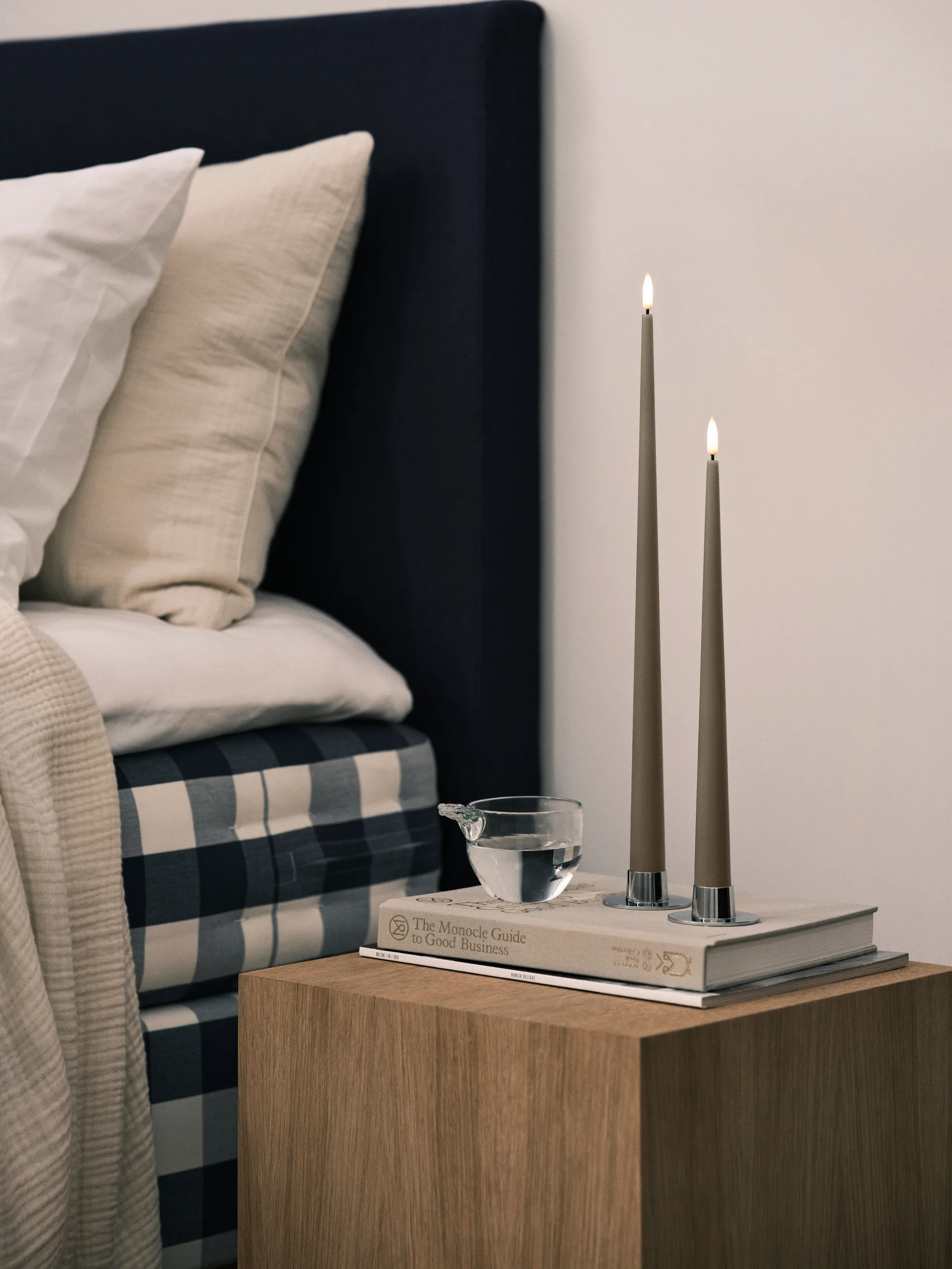 ester & erik taper 蜡烛 LED 两件套装, 77 Caviar , 30 cm ester & erik