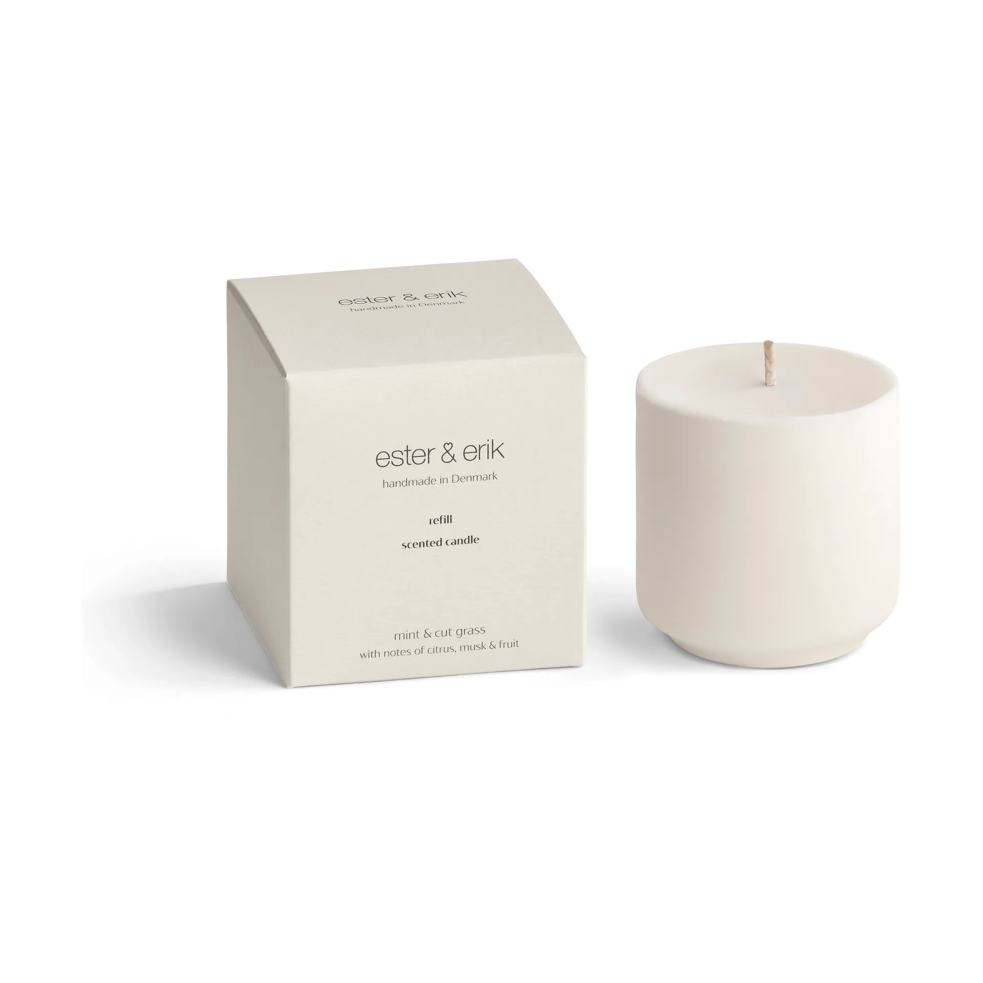 Refill ester & erik scented candles, 薄荷绿 & cut grass ester & erik