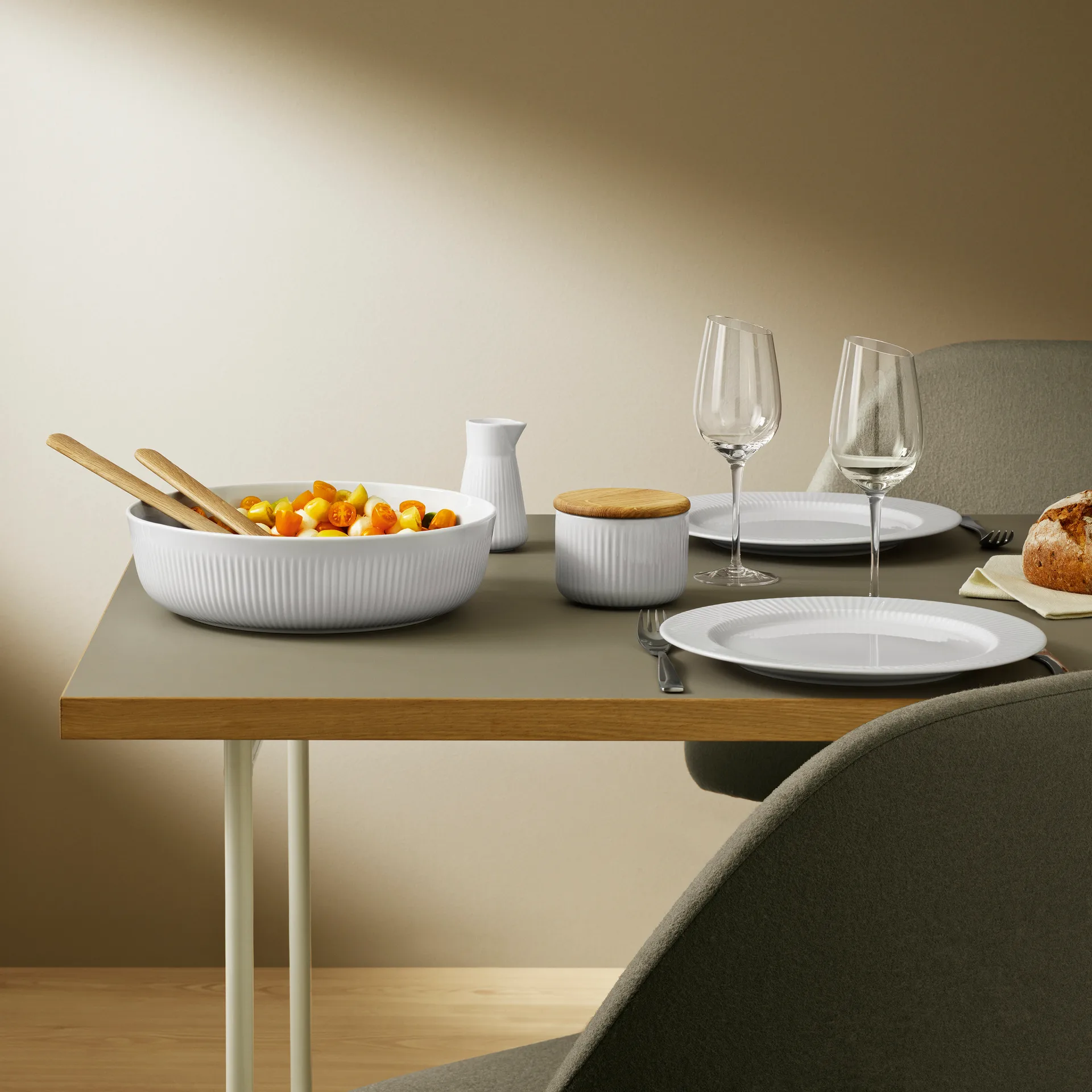 Eva Trio Legio Nova salt 碗  with spoon, 白色 Eva Solo