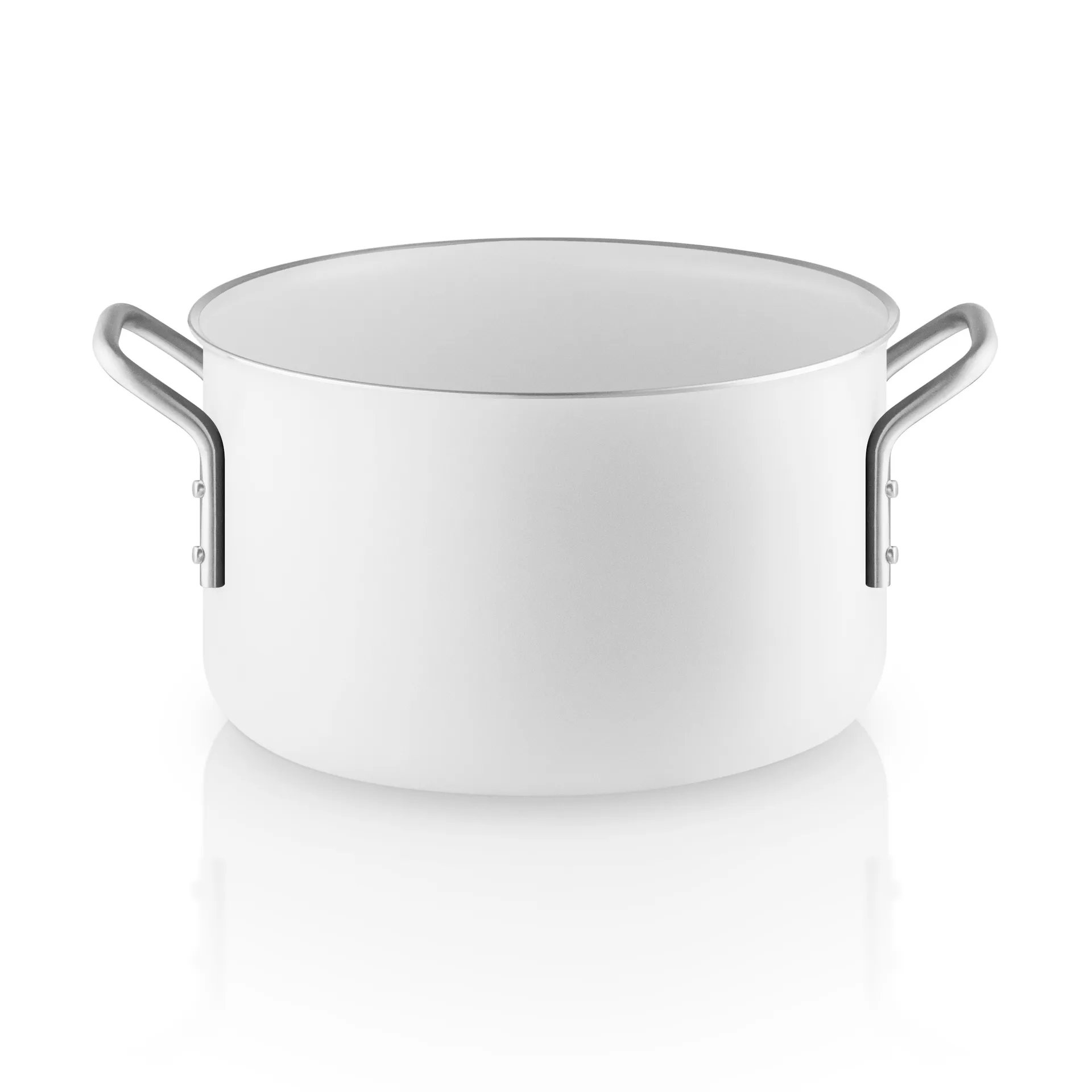 Eva Trio White Line Slip-Let 陶瓷制品 pot, 3.8 L Eva Solo