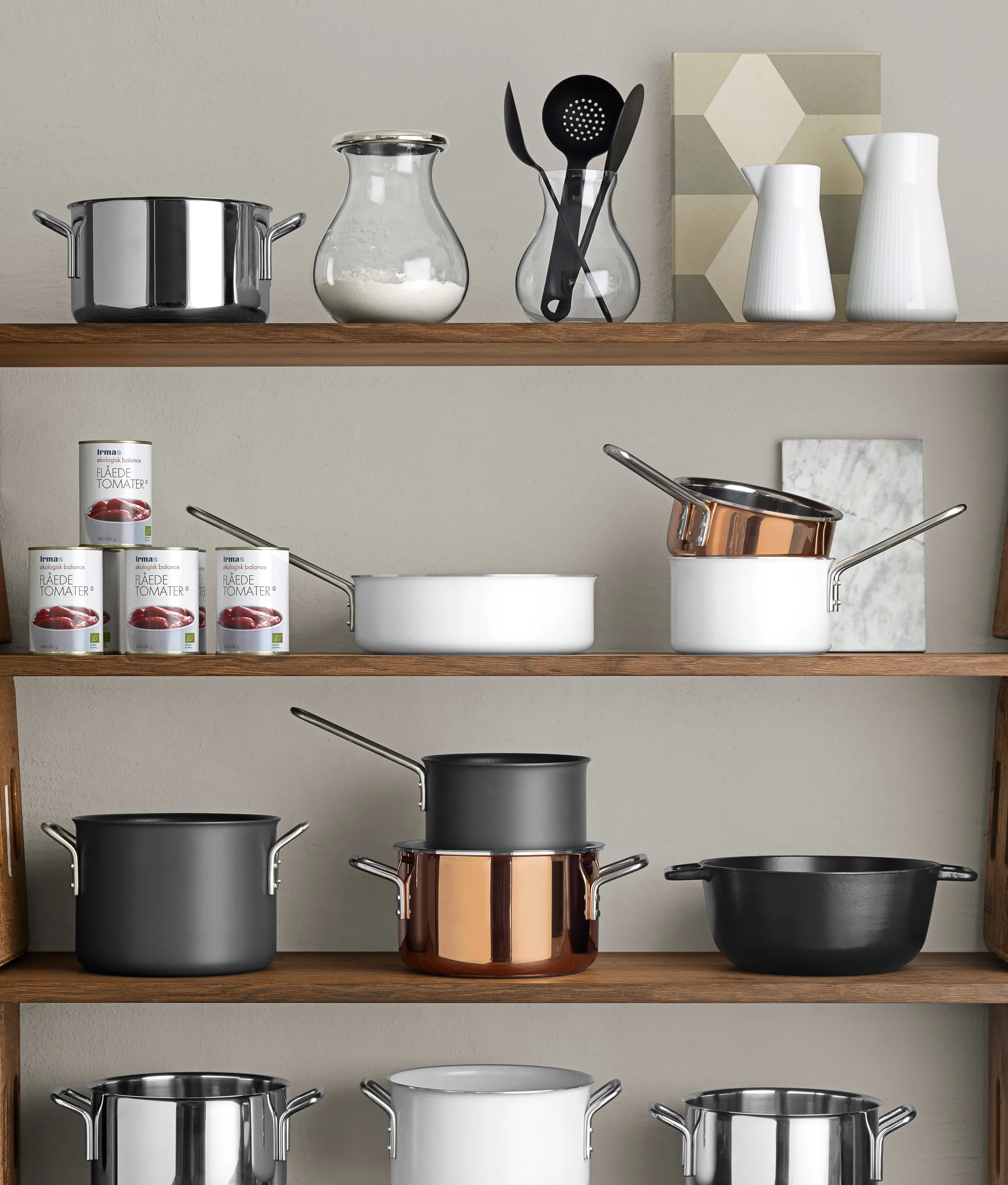 Eva Trio White Line Slip-Let 陶瓷制品 pot, 7 L Eva Solo