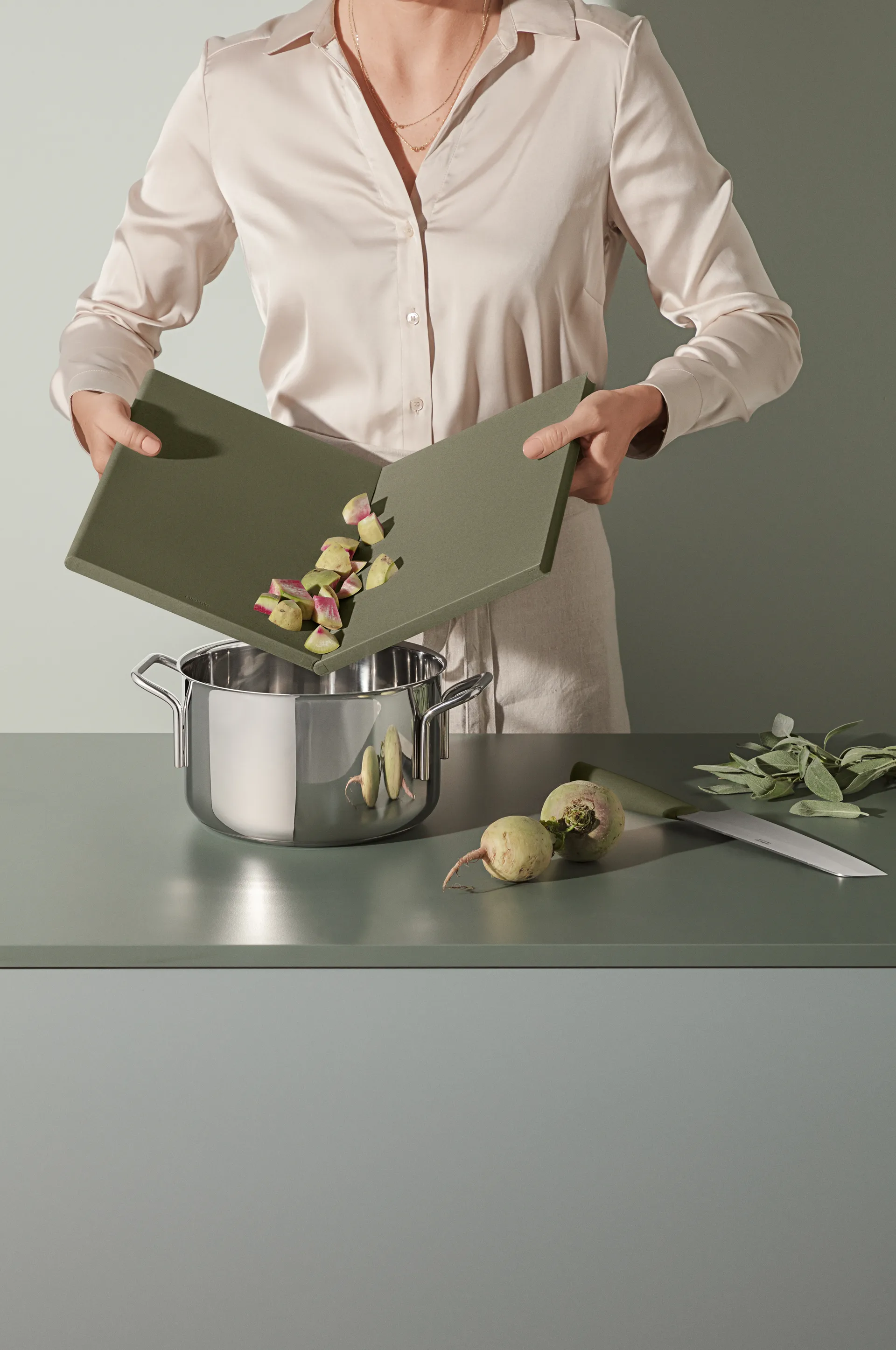 Green Tool DoubleUp cutting board, 绿色 Eva Solo