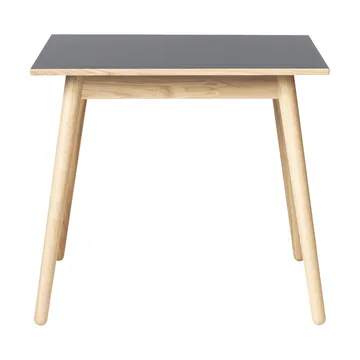 C35A 餐桌 82x82cm - 浅灰色油毡_自然色水性漆橡木 - FDB Møbler
