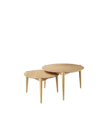 D102 Søs 咖啡桌 Ø70 cm - 自然木色 nature 涂漆的 - FDB Møbler