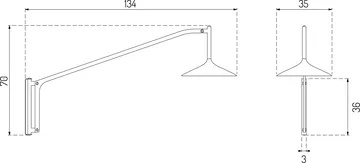 U17 Hasle北欧风格简约设计壁灯 - 橄榄绿色_134cm - FDB Møbler